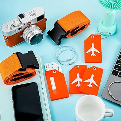 8 Pack Luggage Straps Suitcase Tags Set, Travel Adjustable Suitcase Belt  Silicone Luggage Tags with Name ID Card Man Women Travel Accessories  (Orange) - Yahoo Shopping