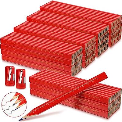 Hiboom 3 Pack Carpenter Pencils Set with 24 Refills, 2.8 mm Mechanical  Carpenter Pencil Built in Sharpener Woodworking Marking Tool Solid Long  Nosed