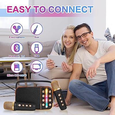 Mini Karaoke Machine Portable Microphone & Sound Box Set Home KTV