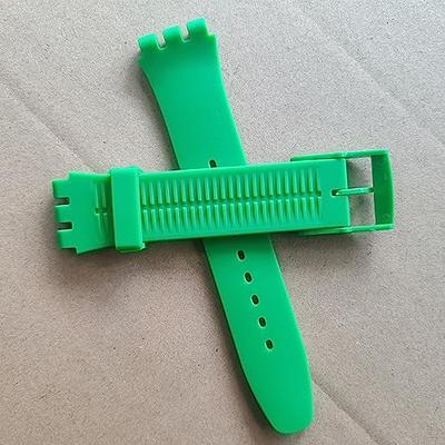 Hijiawee Silicone Band for Swatch 17mm 19mm 20mm, Replacement Waterproof  Wristband Watch Strap for Swatch 20mm/19mm/17mm for Women Men (19mm, Green)  - Yahoo Shopping