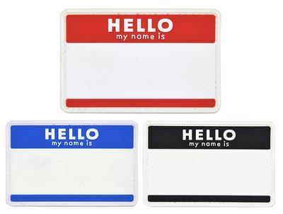 Hello My Name is Custom Patch Name Patch Personalized Name Patch Name Tag  With Hook and Loop Fastener Available 