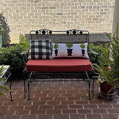 Faible Poisson Outdoor Bench Cushion, 42 x 18 Inch Waterproof Porch Swing Cushions  Garden Patio Furniture Cushions with Handle and Anti-Slip Straps for Indoor  Backyard Seat Pads, Burgundy - Yahoo Shopping