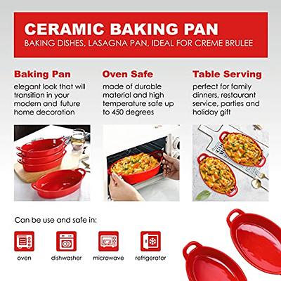 WISENVOY 9X9 Baking Dish With Handles Ceramic Casserole Dish