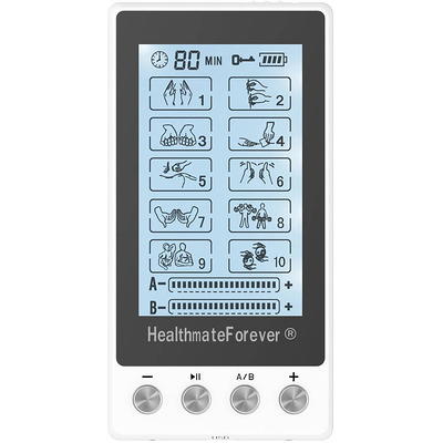 Deluxe Verve TENS and EMS Unit with Belt Clip - Muscle Stimulator