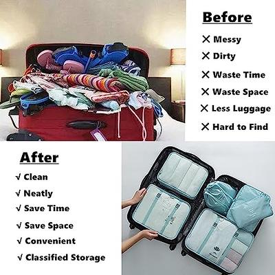 FIODAY Compression Packing Cubes, 4pcs Packing Bags for Suitcases  Lightweight Luggage Organizer Bags Carry on Suitcase Storage Bags Travel  Cubes for