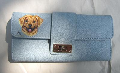 Top handle bag with padlock in leather Size Small Color Sky Blue