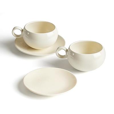 DUANMUL 5oz Porcelain Espresso Cups Set of 6, Mini Coffee Mugs