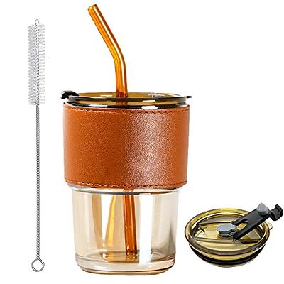 Ulrikco 2 Pack Reusable Boba Cup Bubble Tea Cup, 730ml/24oz Wide Mouth  Smoothie Cups, Mason Jars Cups with Bamboo Lids & Straws, Glass Tumbler  Drinking Bottle for Pearl Boba Juices Cocktail 