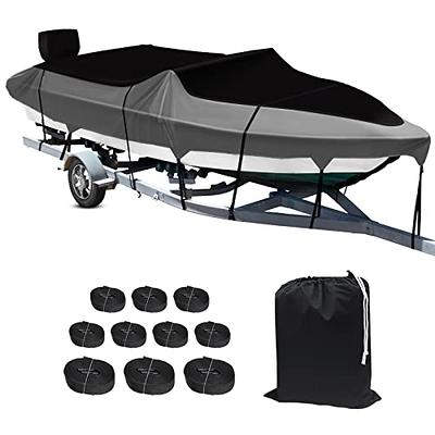 COVERVIN Trailerable Boat Cover, 210D Heavy-Duty Waterproof Marine