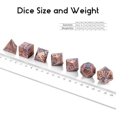 Haxtec Mini Dice Set with Copper Hollow D20 Necklace Dice Case Antique Tiny  Small Metal DND Dice Set D&D Keychain Portable 7PCS Dice Set - Yahoo  Shopping