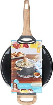 The Pioneer Woman Prairie Signature 4-Quart Cast Aluminum Jumbo Cooker  Frying Pan, Charcoal Speckle 