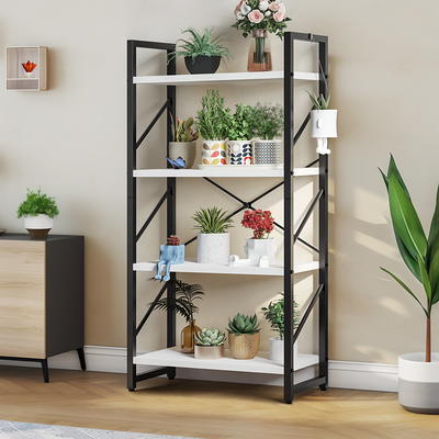 Dextrus 5-Tier Bookcase Storage Shelves, 65 in Ladder Bookshelf, Industrial Furniture for Bedroom Living Room Office,Black