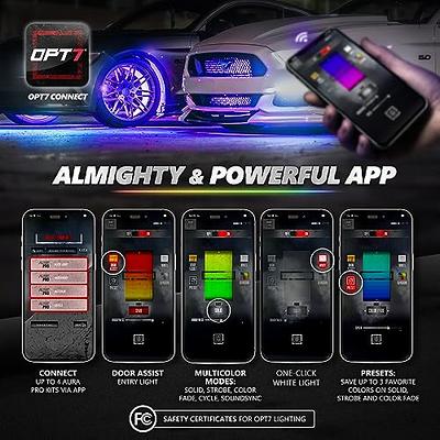 OPT7 Aura Pro Interior Car Lights with Smart App Control, Color Change,  Music Sync Inside Ambient