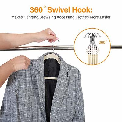 BAGAIL Velvet Hangers 50 Pack, Black Non Slip 360 Degree Swivel Hook Strong  and Durable Clothes Hangers for Coats, Suit, Shirt Dress, Pants & Dress