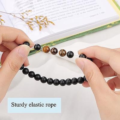 Bracelet Elastic Rope Black Lightweight Men Beads Bracelet Hand Decor