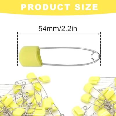 50pcs Safety Pins Baby Diaper Pin Nappy Pin Bibs Pins Plastic Head Clothing  Pins 