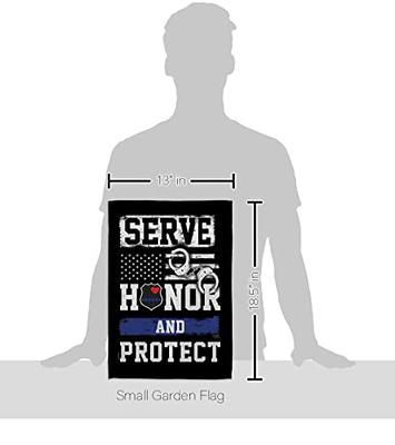 Breeze Decor Serve Honor Protect Garden Flag Armed Forces Police Cop Law  Enforcement Sheriff Officer Blue Line Support House Decoration Banner Small  Yard Gift Double-Sided, Made in USA - Yahoo Shopping