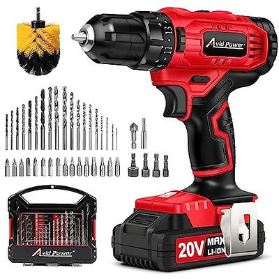  FADAKWALT Cordless Drill Set,12V Power Drill Set with Battery  and Charger, compact Driver/Drill Bits, 3/8'' Keyless Chuck,21+1 Torque  Setting, 180 inch-lbs, with LED Electric Drill Set (Red) : Tools & Home