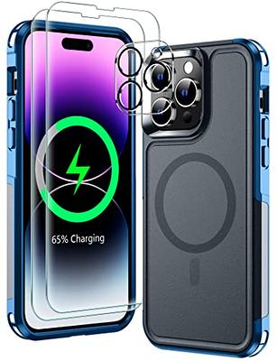 Magnetic for iPhone 15 Plus Case, [Compatible with MagSafe] [Camera Lens  Protector] Non-Slip Drop Protection Full-Body Shockproof Rugged Back Phone  Case Cover for iPhone 15 Plus, Blue 