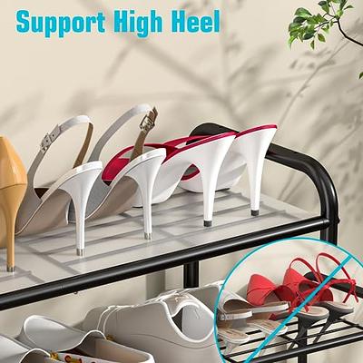 SLEEPING LAMB 2 Tier Metal Long Shoe Rack for Closet, Stackable