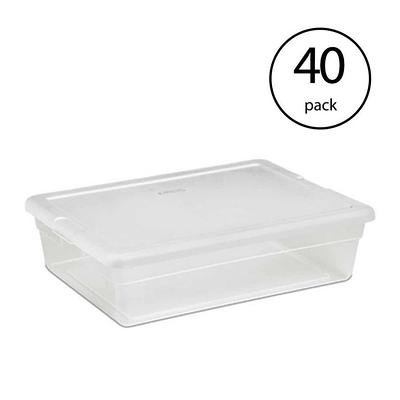 IRIS 36 qt. Plastic Storage Bin Tote Organizing Container with Latching Lid  in Clear with Gray Lid (6-Pack) 585105 - The Home Depot