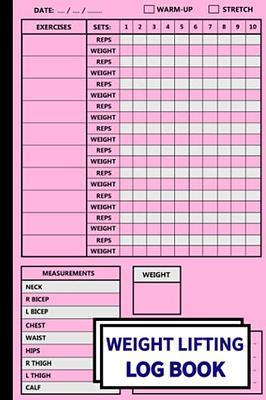 Weight Training & Workout Log Book Exercise Tracker A5 148mm X 210mm Wiro  Book 52 Pages Printed to Both Sides on Quality 120gsm 