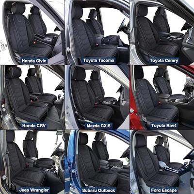 Car Seat Covers Full Set, Breathable Leather Automotive Front and Rear Seat  Covers & Headrest, Universal Automotive Vehicle Seat Cover for Most Sedan