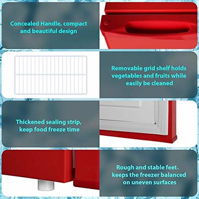 Mini Freezer 1.2 Cu.ft by R.W.FLAME, Upright Compact Freezer with Removable  Shelf and Adjustable Temperature Control, Single Door Freestanding Freezer,  Small Freezer for Home/Office/Apartment (Red) - Yahoo Shopping