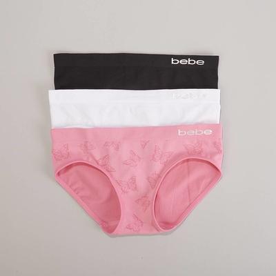 Girls (7-16) Bebe 3pk. Butterfly Hipster Underwear - Yahoo Shopping