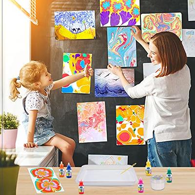 Arts & Crafts For Kids Ages 8-12 6-8,Water Marbling Paint Kit, Art Supplies  for Kids,Toys For Girls Boys 4 5 6 7 8 9 10 11 12 Year Old