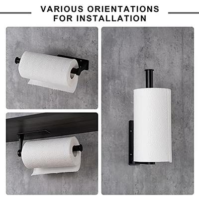 Hanging Paper Towel Holder Under Cabinet, Black Paper Towel Holder