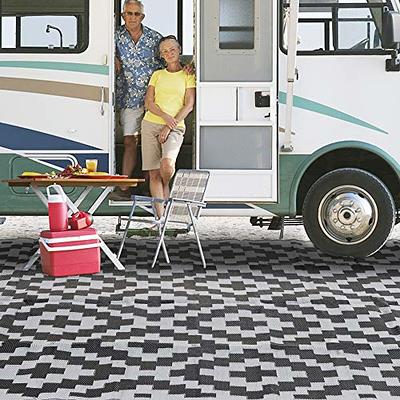 SAND MINE Reversible Mats, Plastic Straw Rug, Modern Area Rug, Large Floor  Mat Rug for Outdoors, RV, Patio, Backyard, Deck, Picnic, Beach, Trailer