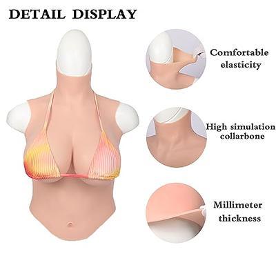 Qianbei Half Body Silicone Fake Breast G Cup Breastplates for Crossdressers  Drag Queen Cotton Filler - Yahoo Shopping