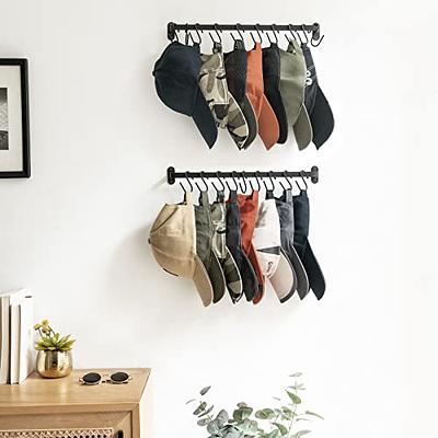 Dahey Hat Rack for Wall Baseball Hat Organizer Hanger Caps Holder with 20  Hooks Modern Metal Wall Mounted Cap Storage Display for Closet Door Bedroom  Entryway Laundry,2 Pcs,Black - Yahoo Shopping