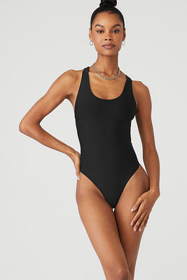 Airlift Barre Bodysuit in Black, Size: Large