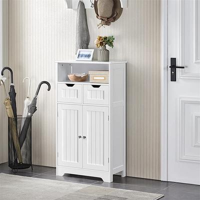 Bathroom Floor Cabinet With 2 Drawers And 1 Storage Shelf