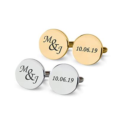 Men's Customized Cufflinks - Yellow Gold