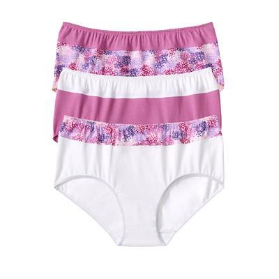 Plus Size Women's Cotton 3-Pack Color Block Full-Cut Brief by Comfort Choice  in Pretty Orchid Assorted (Size 8) Underwear - Yahoo Shopping