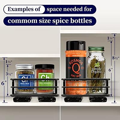 X-cosrack Wall Mount Spice Rack Organizer 5 Tier Height-Adjustable Hanging Spice Shelf Storage for Kitchen Pantry Cabinet Door, Dual-use Seasoning