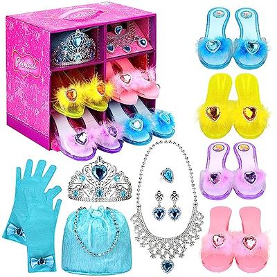 Kids Princess Dress Up Child Crystal Toddler Dress Shoes Kit Childrens  Jewelry Girls 4-6 Kids Toys Little