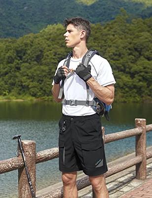CRZ YOGA Stretch Hiking Pants Women - Waterproof UPF 50 Tactical Pants  Quick Dry Outdoor Fishing Travel Jogger Zipper Pockets Large Black