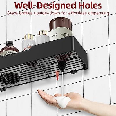 stusgo Shower Caddy, Self-Adhesive Shower Shelves No Drilling 5 Pack  Stainless Steel Bathroom Shower Caddy Wall Mounted Large Capacity Shower  Shelf