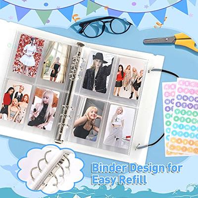 Photocard Kpop Binder 25 Sheets 200 Pockets 4 Inch Photo Album Sleeves in  Loose Leaf Refillable A5 6 Rings Photo Binder - AliExpress