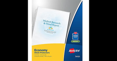 30 Sheets] Avery 74101 Page Sheet Protectors 8.5 x 11 Semi-Clear Economy