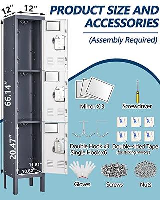 Yizosh Metal Armoire Wardrobe Closet Cabinet for Hanging Clothes with Lock  Doors, -72 Steel Lockable Wardrobe Storage Locker Clothes Organizer for  Bedroom, Laundry Room (Black) - Yahoo Shopping