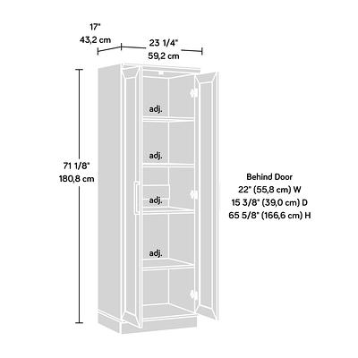 Sauder Homeplus Storage Cabinet Closet 2 Shelves Soft White - Office Depot