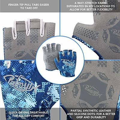 Palmyth UV Protection Fishing Fingerless Gloves UPF50+ Sun Gloves XXL (2)  Pair