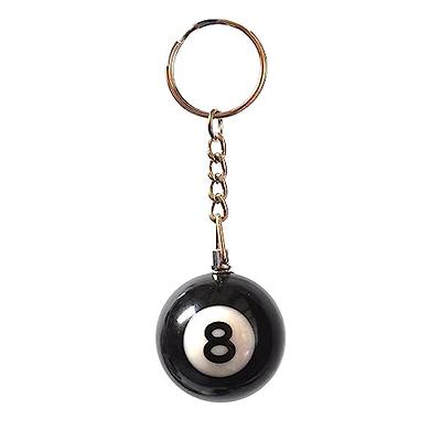 BeeSpring 8 Ball Keychain Creative Key Chain Diameter 1.26 In