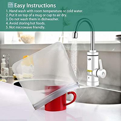 10 Pack Dishwasher Safe Reusable Food Storage Bags (5 Reusable Sandwich  Bags, 3 Reusable Snack Bags, 2 Freezer Gallon Bags), Extra Thick Leakproof