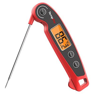 TempPro F05 Digital Meat Thermometer for Cooking with Motion Sensing,  Waterproof Food Thermometer for Kitchen BBQ Oil Grill Smoker Candy  Thermometer Black/red - Yahoo Shopping